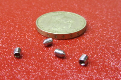 18-8 (A2) Stainless Steel Set Screws, Cone Point, M3 x 0.50 x 4 mm L 150 pc