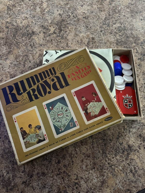 Rummy Royal Board Game Vintage Whitman 1965 4804 With Mat, Cards And Some Chips