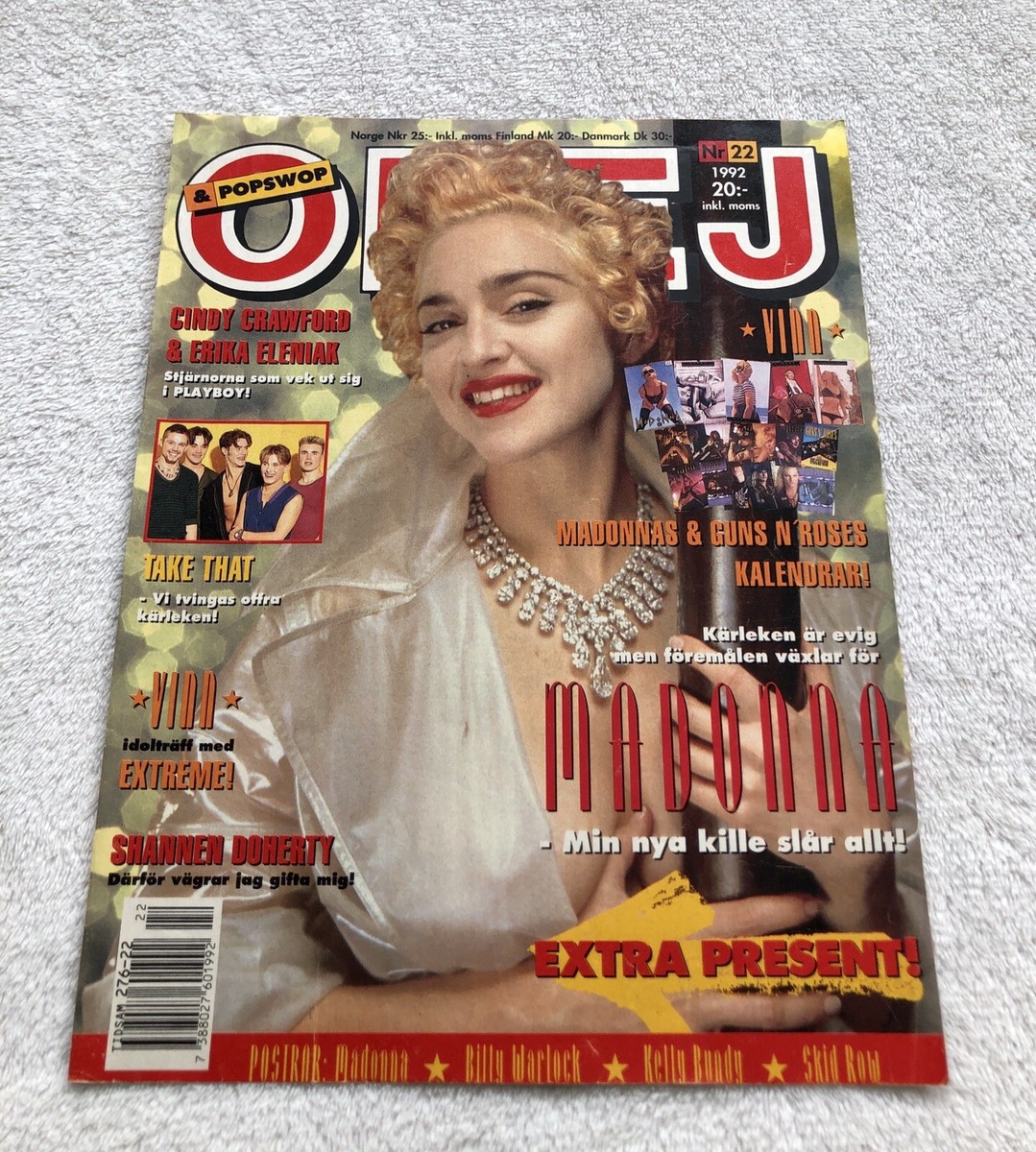 Madonna パンフレット MADONNA 1992 Clipping Poster Swedish Music magazine Okej 1990s | eBay