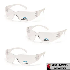 (3 PAIR) PYRAMEX INTRUDER READER SAFETY GLASSES BIFOCAL 1.5 CLEAR LENS S4110R15