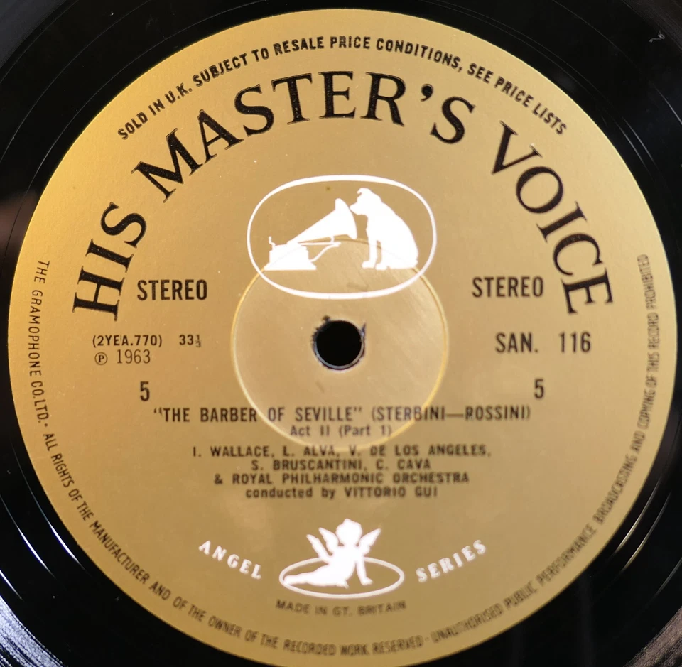 SAN 114-6 Rossini Barber Seville Victoria De Los Angeles 3LP NM 1st White Angel - Image 3 of 4