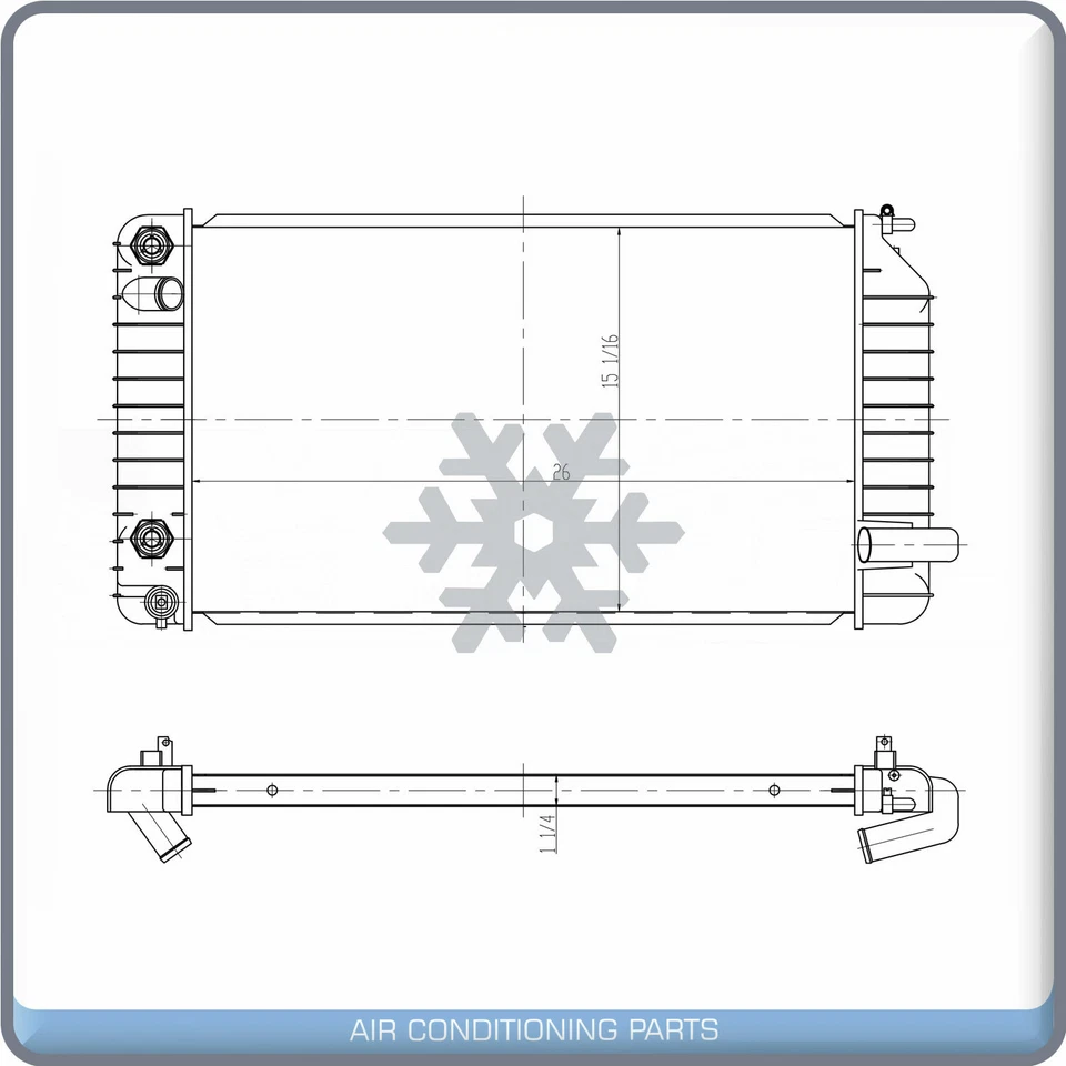 Radiador para Buick Skylark / Chevrolet Beretta, Córsega / Oldsmobile A... QL - Imagem 2 de 4