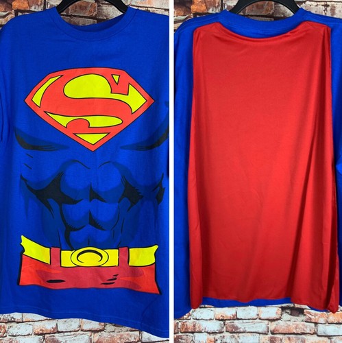 Superman Tee With Cape T-Shirt Size L 