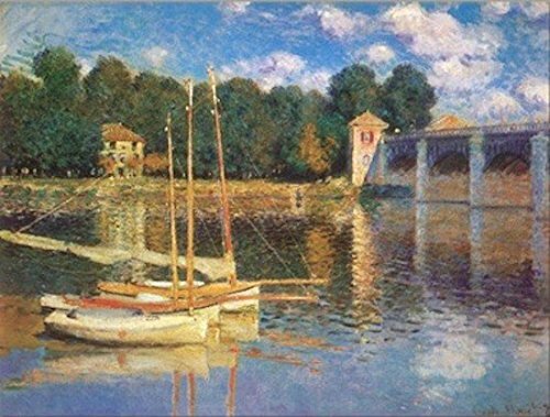 STAMPA SU TELA - CANVAS - IL PONTE DI ARGENTEUIL - MONET - 50x70CM - S
