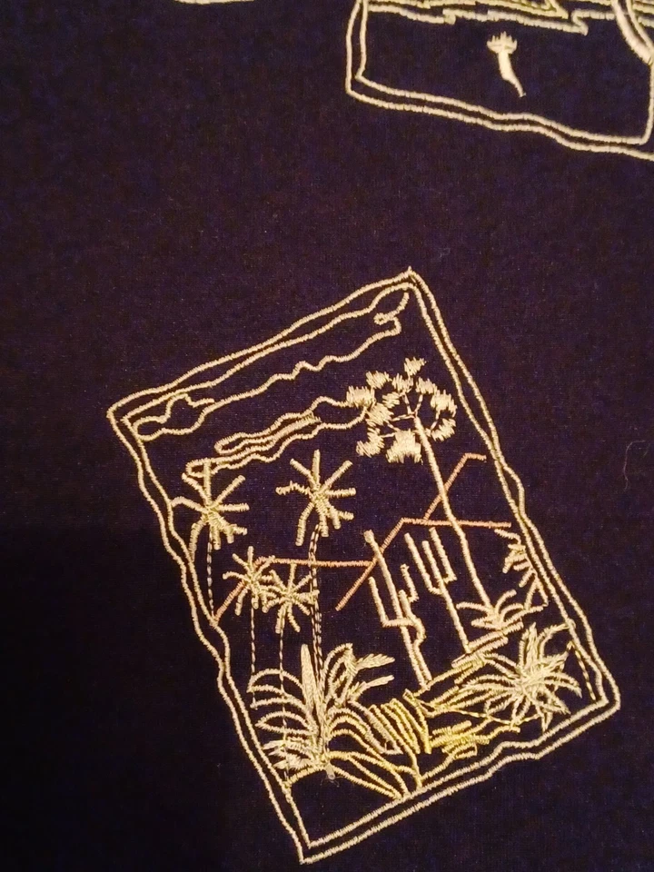 Camisa Negra THE HAVANERA CO XXL 2XL Crucero Vacaciones Bordada Playa Foto 2 de 4