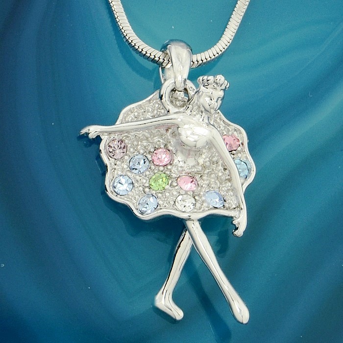 Swarovski Crystal Ballerina Necklace with 18
