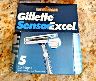 Gillette Sensor Excel Men's Razor Blade Refills, 5 Count/ 1 box
