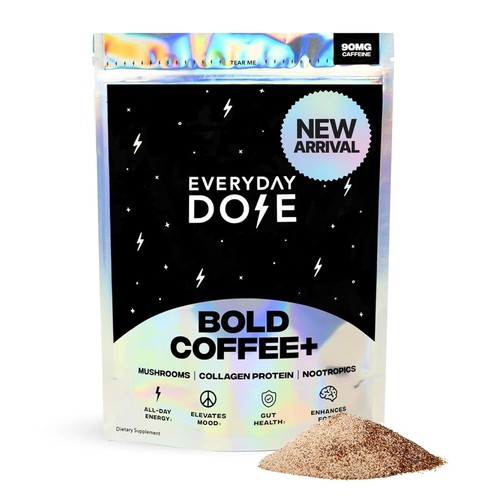 Café aux champignons torréfiés moyens audacieux - 90 mg de caféine, Focus & Energy Boost, 30 S... - Photo 3/8