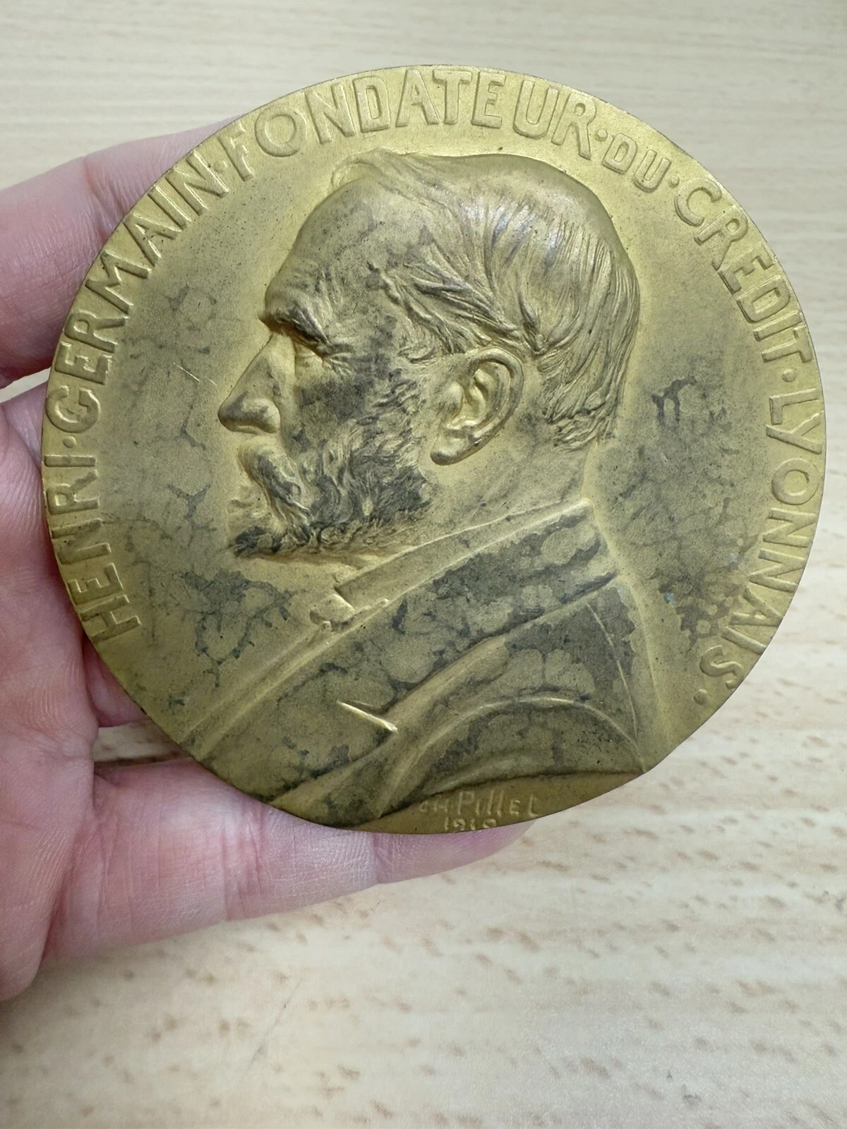 Médaille Henri Germain Fondateur Du Crédit Lyonnais En Bronze