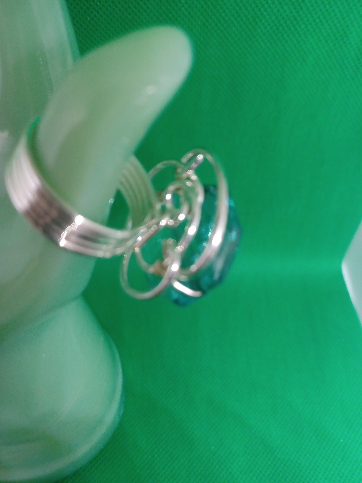 Handmade Silvertoned Large Statement Ring. Size 1… - image 11