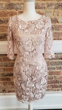 Untold Pink Crochet Bodycon Formal Dress Size 10
