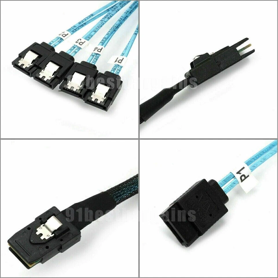 Standard sff-8087 (4) 7-pin SATA Fanout Cable data cable 50cm / 100cm - Image 3 of 4