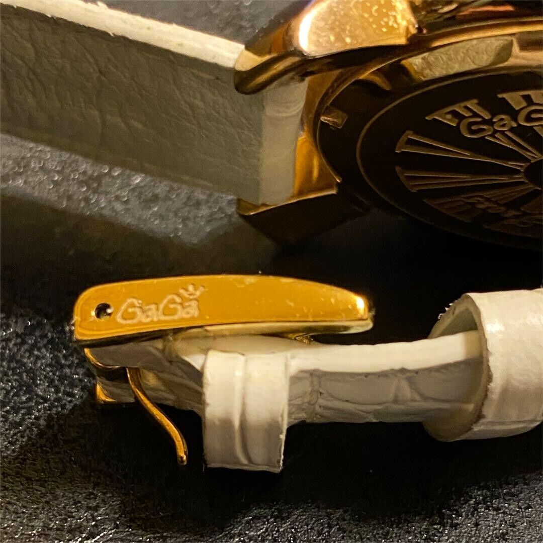 Watch Gaga Milano Manuale 40mm No.2025 fece White Belt White Watch Gaga Milano Manuale 40mm No.2025 fece White Belt White