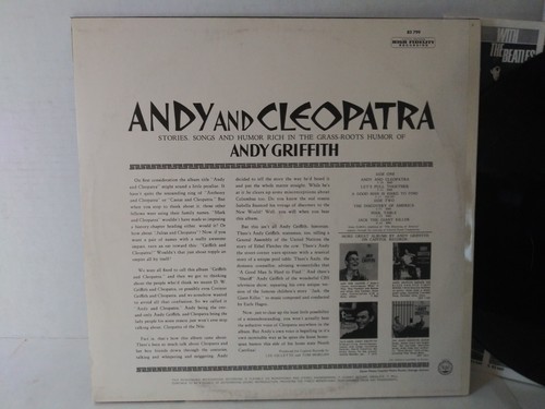 LP Comedy Mono GERMANY: ANDY GRIFFITH Andy and Cleopatra, Capitol K83 799 EX - Imagen 3 de 7