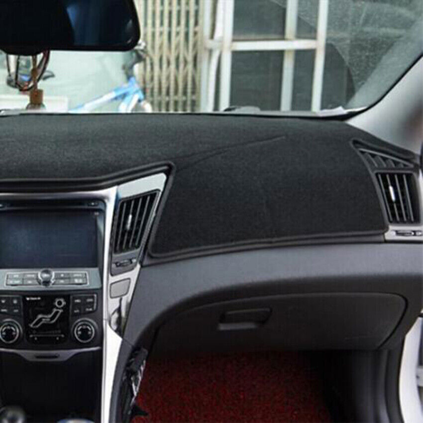 Dash Cover Mat For Hyundai Sonata 2011–2014 – Anti-Slip, Waterproof, Black Polyester