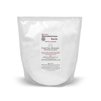 ESSENTIAL MINERALS 1kg = 7.5 LITRES OF SUPER FINE CODEX FOOD GRADE DIATOMACEOUS EARTH. 1000g DE