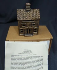 Antique REPRO Still House Bank Cast Pewter Copper Met Figural AC Williams Style