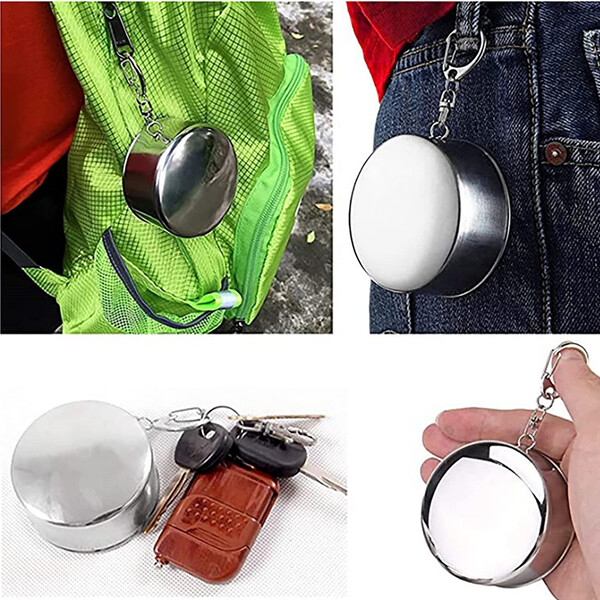 Tazza Pieghevole In Acciaio Inox 250ml - Per Campeggio, Trekking E Viaggi - Foto 11