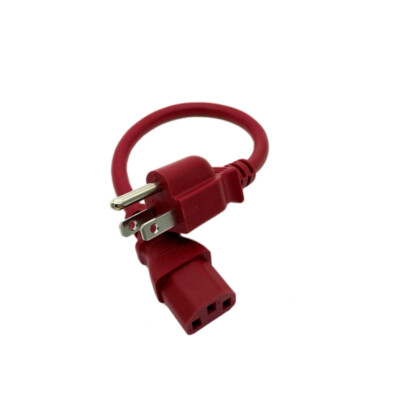 1 Ft Red Power Cable for DELL MONITOR E2014H U2412M P2412H P1913S 1704FPT 3008WF