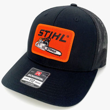 Stihl Chainsaw Vintage Patch Hat - Richardson 112 All Black Cap