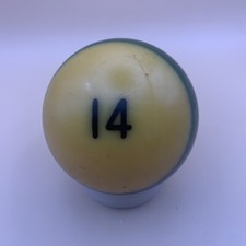 Vintage Replacement Pool Ball Billiards Green Striped 14 Ball 2 1/4" Diameter