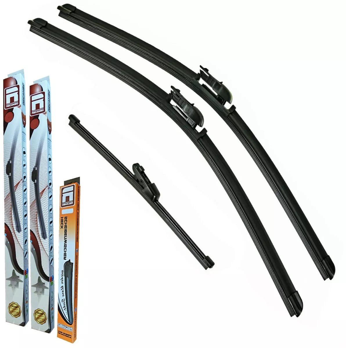 Windshield Wiper Set Front+Rear For VW Polo V Type 6R 6C Up Type Aa
