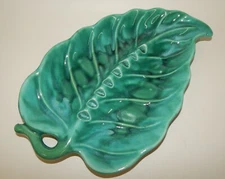 Large MCM Green Leaf Cigarette Cigar Ashtray