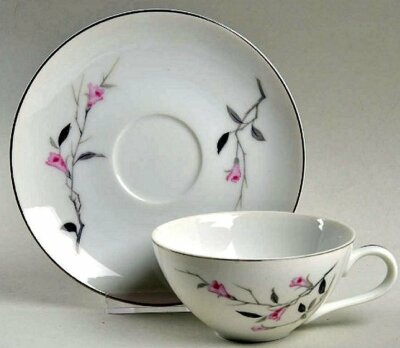 FINE CHINA OF JAPAN BONE CHINA CHERRY BLOSSOM #1067 CUP AND SAUCER