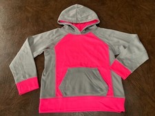 Girl's Size L 10-12 ENERGY ZONE Hooded Sweatshirt Gray/Pink