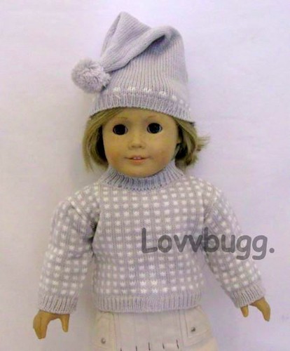 Pink Bows Sweater for American Girl 18" or Baby Doll Clothes EASY FREESHIP ADDS! - Picture 4 of 24