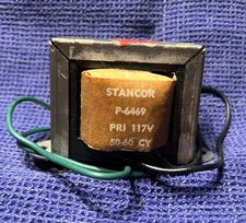 Vintage STANCOR Transformer P-6469 PRI 117V 50-60CY Insul Test 1500 V RMS  NOS