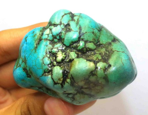 120-150 Ct Certified Natural Arizona Sky Blue Turquoise Gemstone Rough DN1011 - Picture 3 of 4