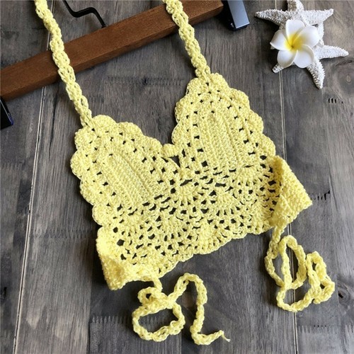 Niños Niñas Traje de baño Prendas para el torso Correas de ganchillo Bikini Chaleco Traje de baño Prendas para el torso - Imagen 13 de 13
