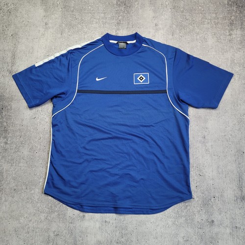 Maglia calcio vintage Nike Hamburger SV 2001-2002 kit Soocer taglia XL