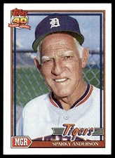 1991 Topps Sparky Anderson Detroit Tigers #519