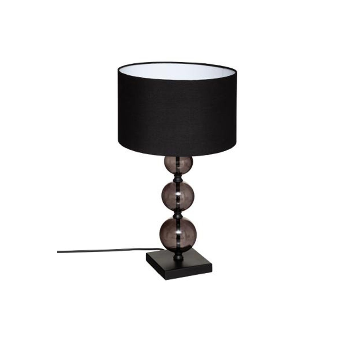 Lampe de chevet design en verre Alma 52cm noir d'architecte