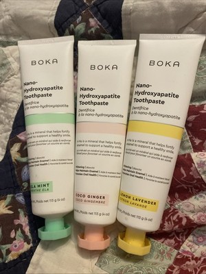 (pack of 3)Boka Nano Hydroxyapatite Toothpaste Sealed NWOB