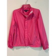 Ralph Lauren Golf Womens Pink Windbreaker Mesh Lined Jacket Size M Hot Pink Pony