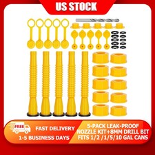 5X Gas Can Spout Nozzle Vent Kit Replacement for Plastic Gas Cans Old Style Caps