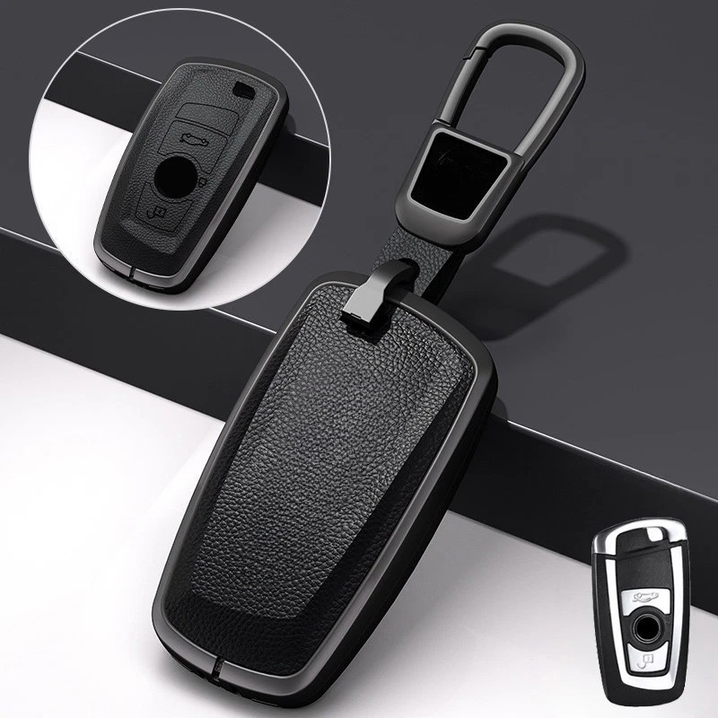 Funda protectora de cuero para llave de coche de aleación de zinc para BMW M5 X2 F30 2 3 4 5 6 7 F15 X3 X4 X5 Foto 3 de 4