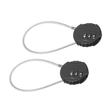2Pcs 7.8" Black Small Combination Lock Gym Locker 3Digit Padlock DIY