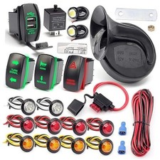 Universal ATV UTV SXS Turn Signal Street Legal Blinker Kit with 110DB Horn