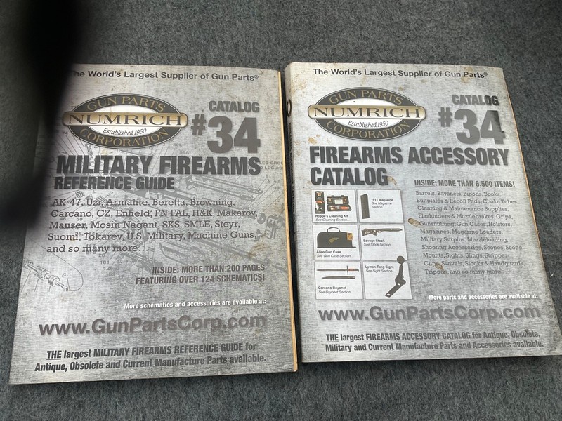 Numrich Gun Parts Corp #34 military firearms reference guide & firearms accessor
