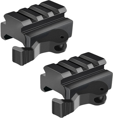 2PACK 3-Slot Quick Release Detach QR QD 1/2'' Mini Riser Block Mount for Picatinn
