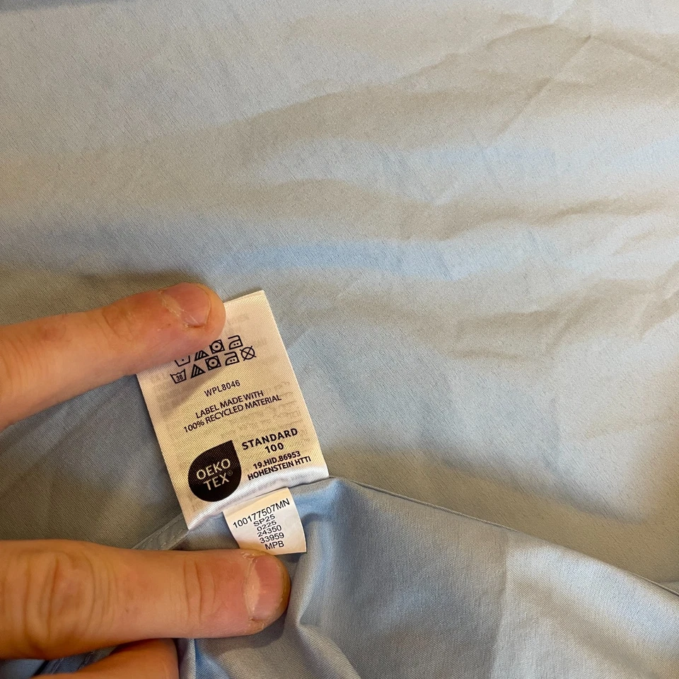 Alfani Men's Button Down Dress Shirt Size 16.5 Blue Slim Fit - Image 3 of 4