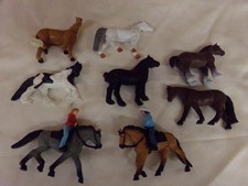 Vintage Lot of 10 Horse And Rider Figures Signed Safari LTD