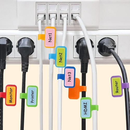20 Pcs Marking Straps Nylon Writable Cord Tags Colorful Writeable Cable Labels - Afbeelding 9 van 12