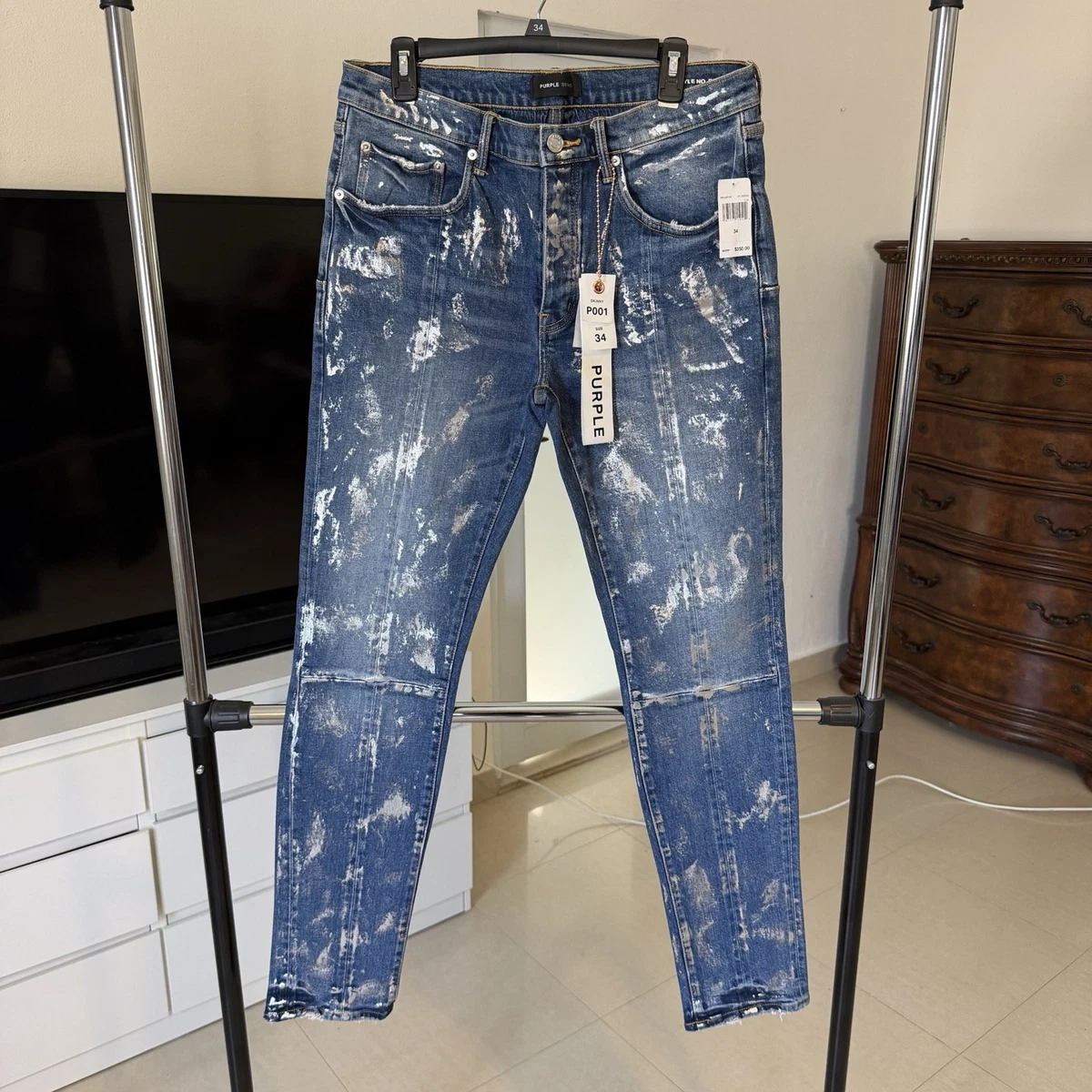 Purple Regular Size Jeans for Men for sale | eBay