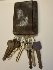 Ford And Vintage Keys Set With Leather Key Case