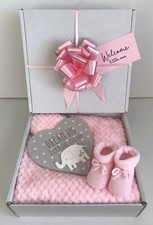 Luxury Baby Girl Gift Basket Hamper Maternity Baby Shower Gift New Baby Pink
